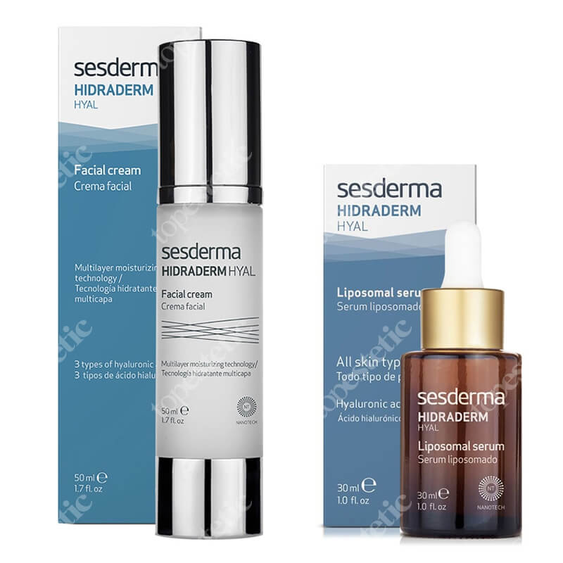 Sesderma Hidraderm Hyal + Hidraderm Hyal Liposomal Serum ZESTAW Krem do twarzy 50 ml + Serum 30 ml