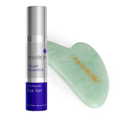 Environ Eye Gel + Płytka Gua Sha Topestetic ZESTAW Żel wokół oczu 10 ml + Płytka z jadeitu 1 szt