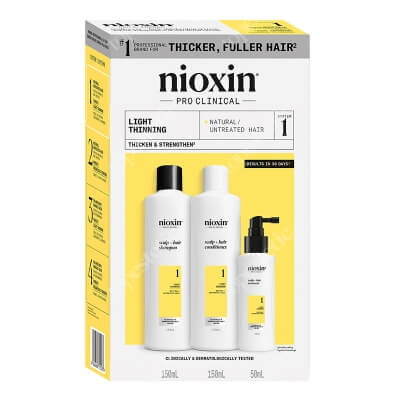 Nioxin System 1 Scalp + Hair Kit ZESTAW Szampon 150 ml + Odżywka 150 ml + Kuracja 50 ml