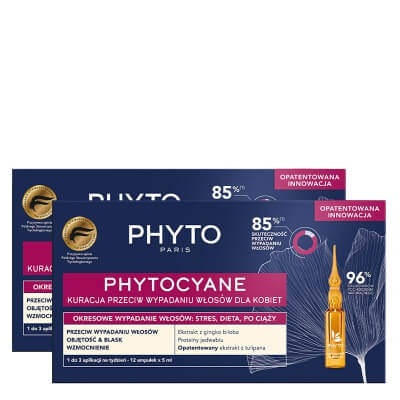 Phyto Complete Hair Loss Treatment For Women ZESTAW Kuracja przeciw okresowemu wypadaniu włosów dla kobiet 12x 5 ml x 2