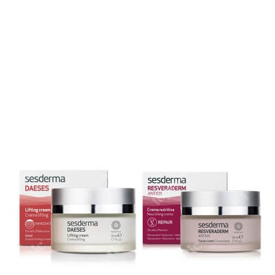Sesderma Daeses Lifting Cream + Resveraderm Facial Cream ZESTAW Krem liftingujący 50 ml + Krem przeciwstarzeniowy 50 ml