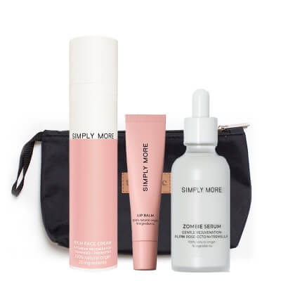 Simply More Zombie Serum + Rich Face Cream + Lip Balm ZESTAW Serum 30 ml + Krem regenerujący 50 ml + Balsam do ust 15 ml + Kosmetyczka 1 szt