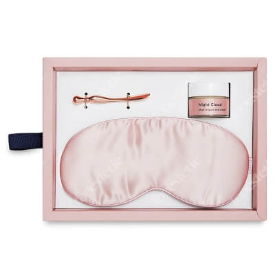 Slaap Night Cloud + Silk Mask Rose ZESTAW Krem do pielęgnacji okolic oczu 15 ml + Jedwabna opaska na oczy do spania (różowa) 1 szt.