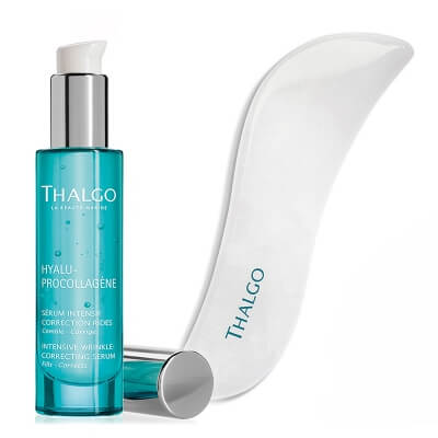 Thalgo Intensive Wrinkle-Correcting Set ZESTAW Serum korygujące zmarszczki 30 ml + Płytka do masażu twarzy gua sha 1 szt GRATIS