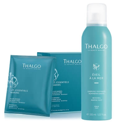 Thalgo Marine Relax ZESTAW Saszetki z algami 10x40 g + Rewitalizująca mgiełka morska 150 ml